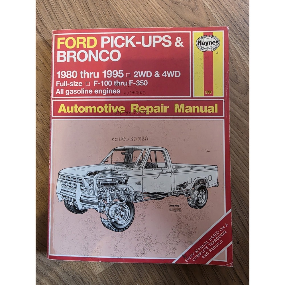 Haynes Ford Pick-Up Trucks and Bronco Repair‎ Manual 1980-1996-Ships Free